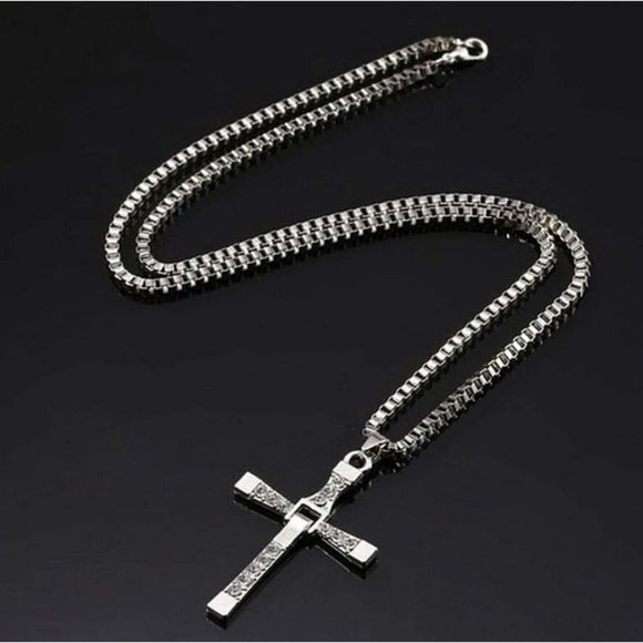 2ct Diamond 14K White Gold Cross Necklace Womens 20" Chain Jewelry 14 k 2 ct NEW - Picture 5 of 9